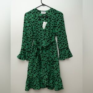 Tanya Taylor Green Silk Wrap Dress – Size 0 – New With Tags